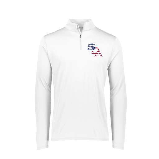 [FTLQFLWH-FAXS-LOGO1] Ladies Flex-Lite 1/4 Zip Shirt (Female Adult XS, White, Logo 1)