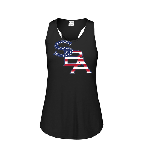 [FT0TUBBK-FAS-LOGO1] Ladies Tri Blend Tank Top (Female Adult S, Black, Logo 1)