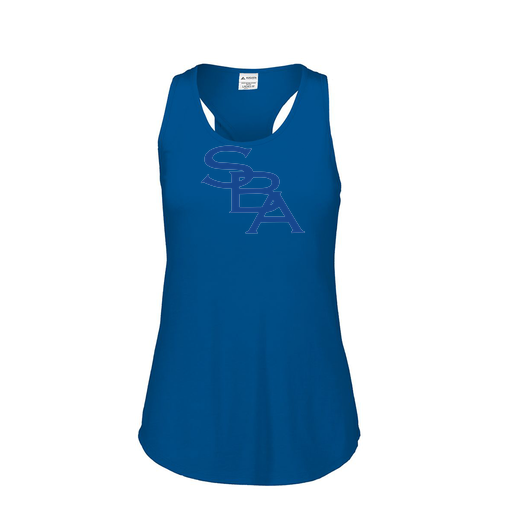 [FT0TUBRY-FAS-LOGO2] Ladies Tri Blend Tank Top (Female Adult S, Royal, Logo 2)