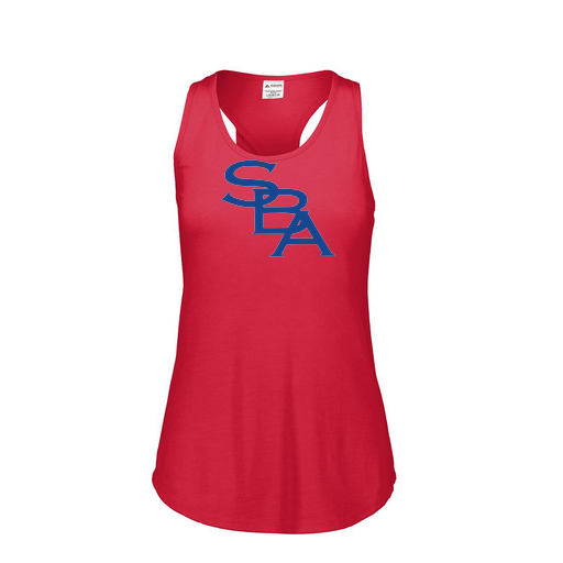 [FT0TUBRD-FAS-LOGO2] Ladies Tri Blend Tank Top (Female Adult S, Red, Logo 2)