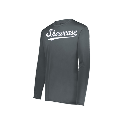 [222823.059.S-LOGO3] Youth LS Smooth Sport Shirt (Youth S, Gray, Logo 3)