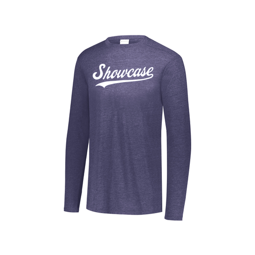 [3076.72N.S-LOGO3] Youth LS Ultra-blend T-Shirt (Youth S, Navy, Logo 3)