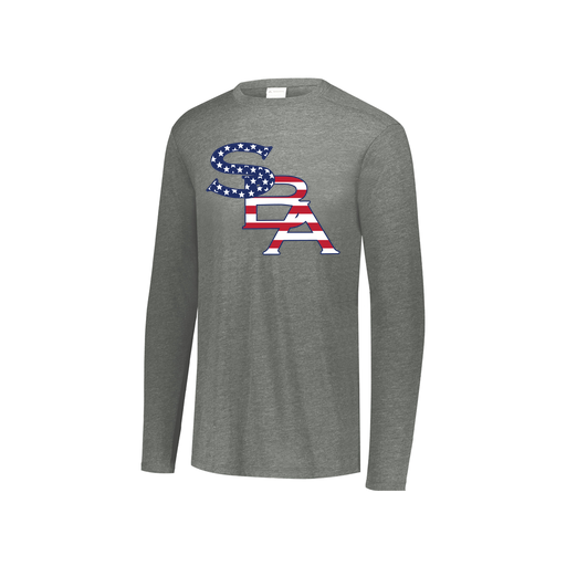 [FTLCUBGY-YS-LOGO1] Youth LS Ultra-blend T-Shirt (Youth S, Gray, Logo 1)